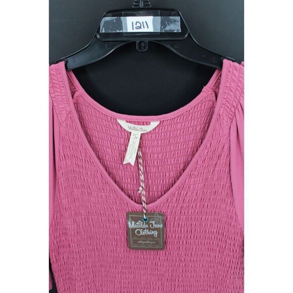 Matilda Jane S Small maxi mauve dress seersucker Nwt - Picture 7 of 8